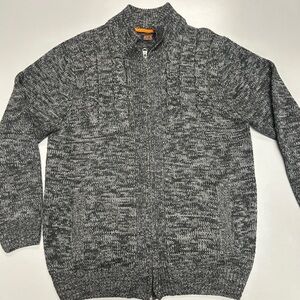 AVX AVIREX DEPT. Gray Long Sleeve Full Zip Sweater Men's Size XL